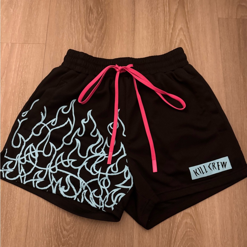 Kill Crew Black Shorts with Blue Accents